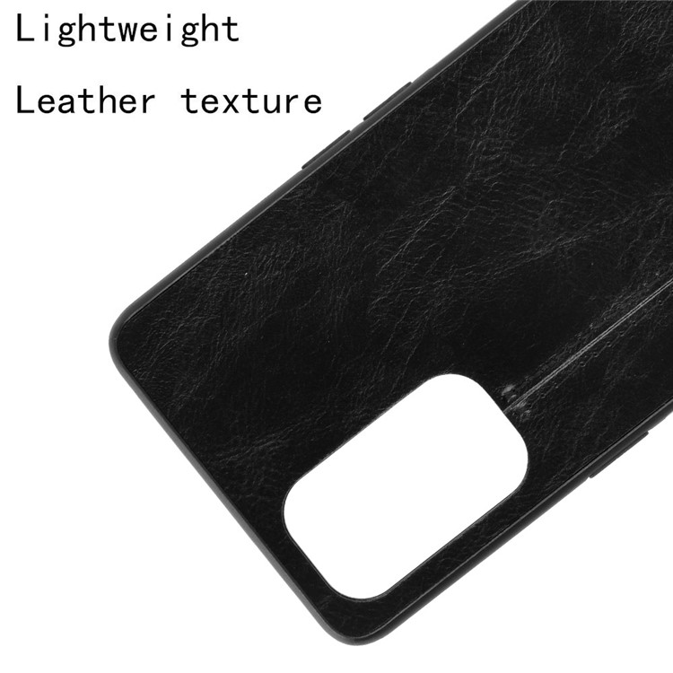 PC + TPU Mobile Phone Case with PU Leather Coated for Oppo Reno5 Pro 5G - Black-2