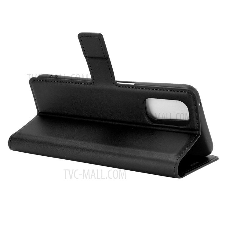 Wallet Stand Leather Mobile Phone Cover Case for Oppo K7X/Realme V5/Realme Q2/Realme 7 5G - Black-6