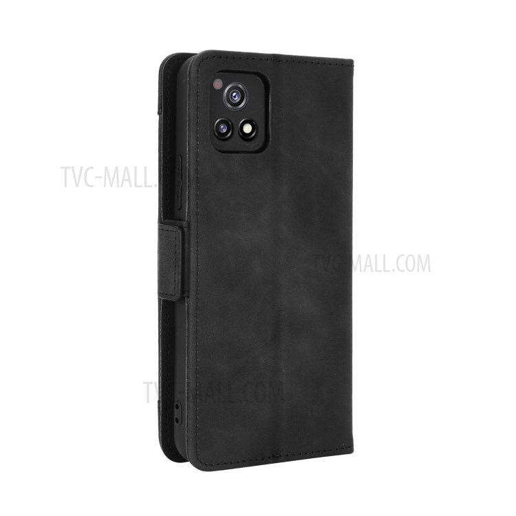 Leather Phone Wallet Design Stand Feature Protective Cover Case with Multiple Card Slots for vivo Y52s / iQOO U3 - Black-5