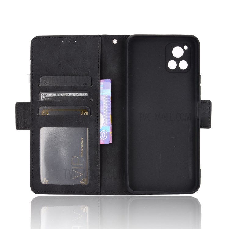 Leather Phone Wallet Design Stand Feature Protective Cover Case with Multiple Card Slots for vivo Y52s / iQOO U3 - Black-6
