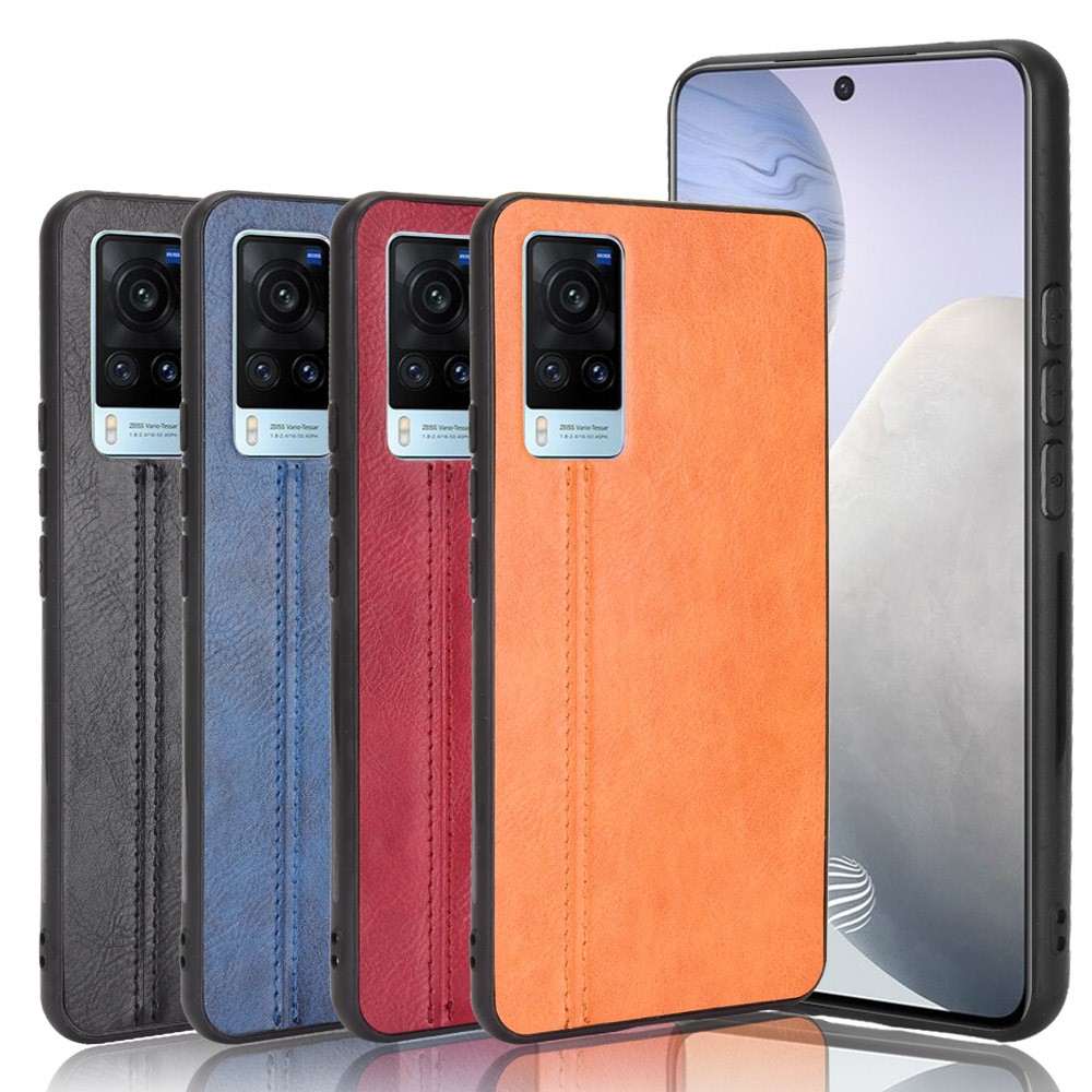 PU Leather Coated PC + TPU Hybrid Case for vivo X60 5G - Black-11