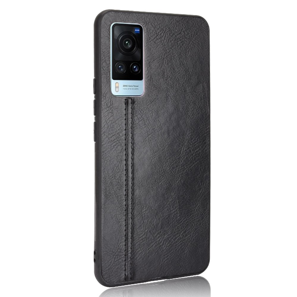 PU Leather Coated PC + TPU Hybrid Case for vivo X60 5G - Black-3