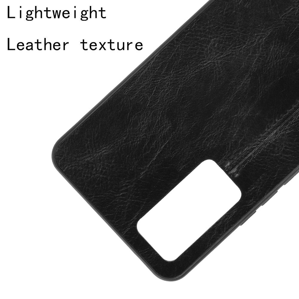 PU Leather Coated PC + TPU Hybrid Case for vivo X60 5G - Black-4