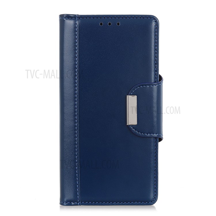 PU Leather Phone Protective Case Wallet Stand Design for Oppo Reno5 Pro 5G - Blue-11