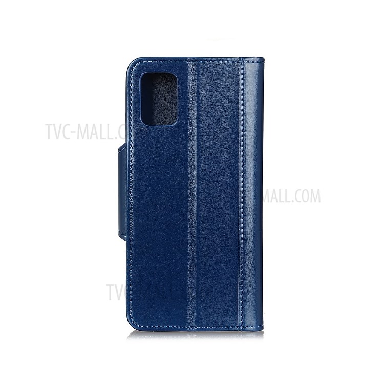 PU Leather Phone Protective Case Wallet Stand Design for Oppo Reno5 Pro 5G - Blue-5