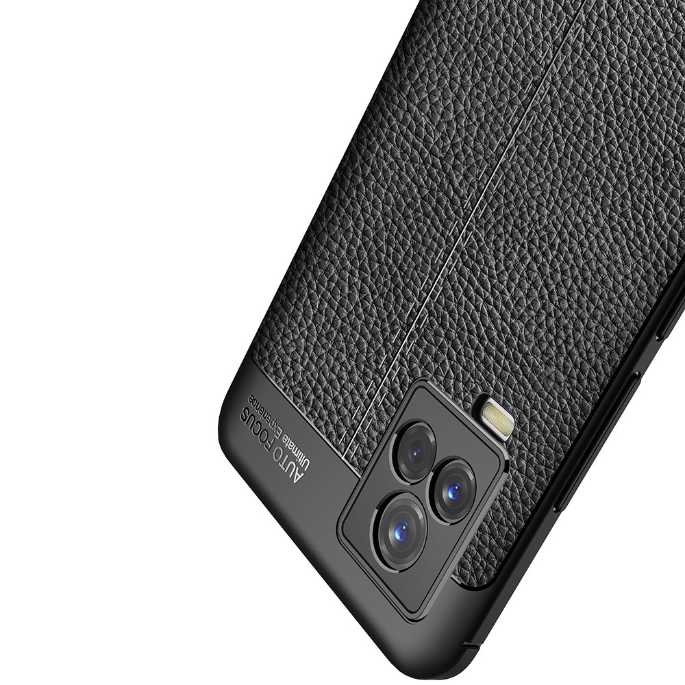 Litchi Texture Scratch Resistant TPU Protective Phone Cover for vivo iQOO 7 - Black-5