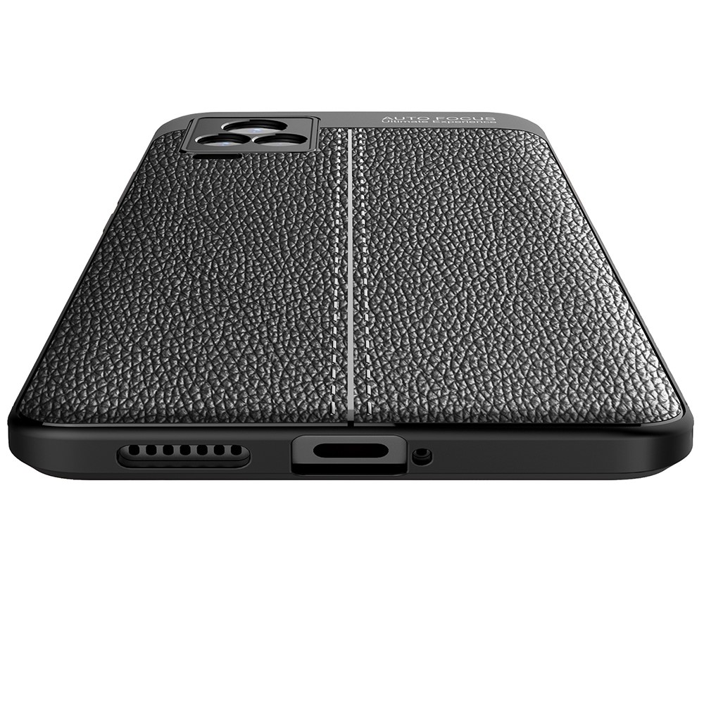 Litchi Texture Scratch Resistant TPU Protective Phone Cover for vivo iQOO 7 - Black-8