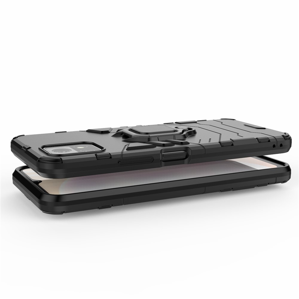 For vivo Y52s 5G Ring-Shape Kickstand PC + TPU Combo Phone Cover - Black-5