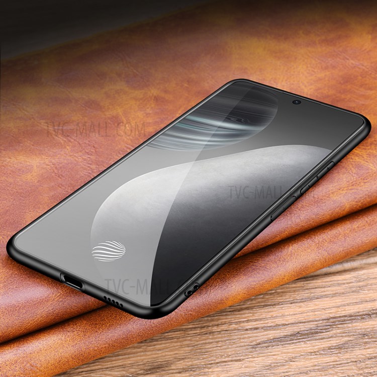 Litchi Texture Genuine Leather TPU Shock Proof Case for vivo X60 Pro 5G - Black-8