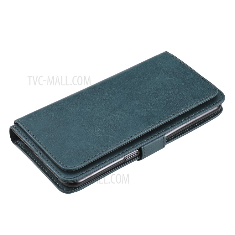 Quality Leather Wallet Design Cover Shell with Multi-function 10 Card Slots for Oppo Reno4 4G (Indian Version) - Green-11
