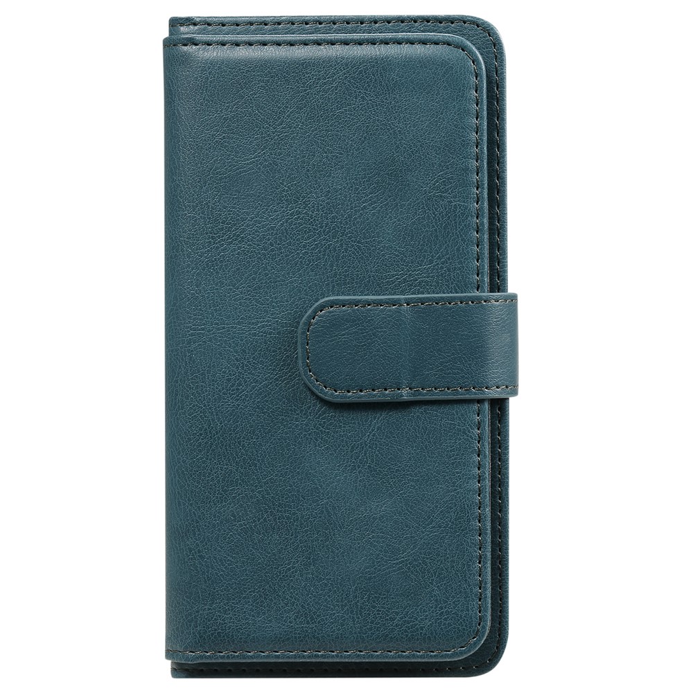 Quality Leather Wallet Design Cover Shell with Multi-function 10 Card Slots for Oppo F17 (4G) / Oppo A73 (4G) - Green-2