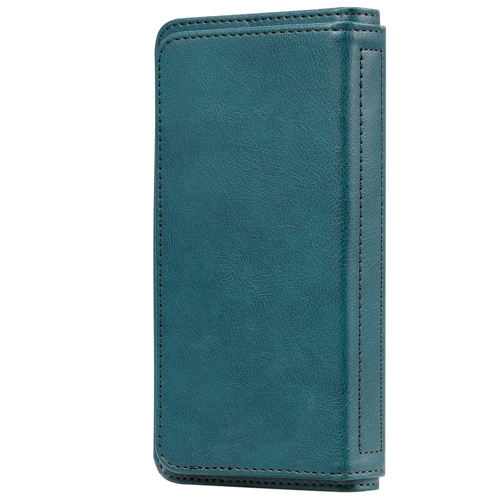 Quality Leather Wallet Design Cover Shell with Multi-function 10 Card Slots for Oppo F17 (4G) / Oppo A73 (4G) - Green-4