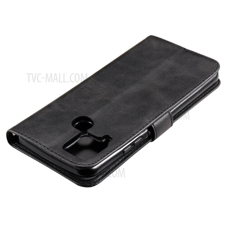 Zipper Pocket Leather Protector Wallet Stand Case for Realme C15/C12/Narzo 20/7i (Global) - Black-10