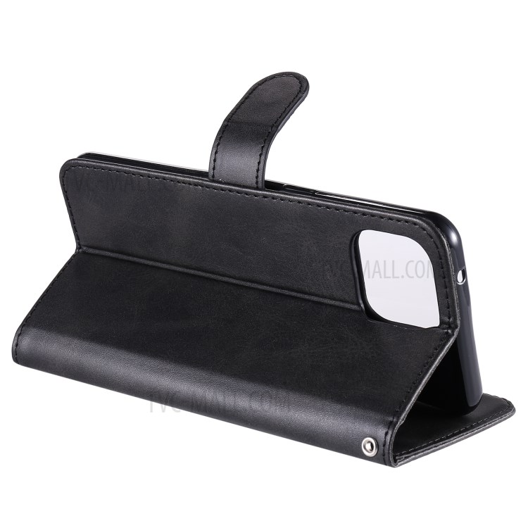 Zipper Pocket Wallet Stand Case for Oppo A93 4G/F17 Pro/Reno4 Lite Leather Cover - Black-7