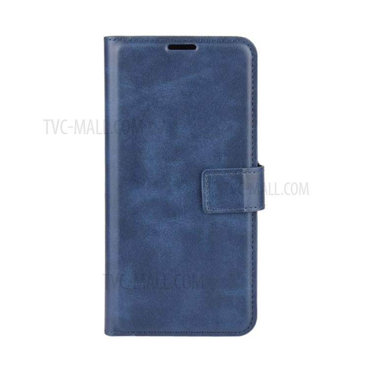 Magnetic Square-Buckled Wallet Leather Case for vivo V20 Stand Design Cellphone Cover - Blue-2