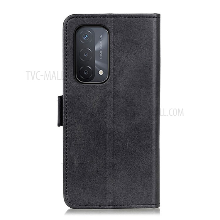 For Oppo A93 5G Magnetic-Absorbed Wallet Stand Design Folio Flip Leather Case - Black-3