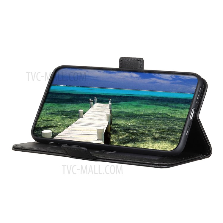 For Oppo A93 5G Magnetic-Absorbed Wallet Stand Design Folio Flip Leather Case - Black-6