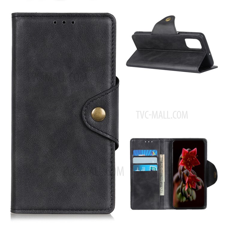 Wallet PU Leather Stand Case for Oppo A93 5G - Black-1