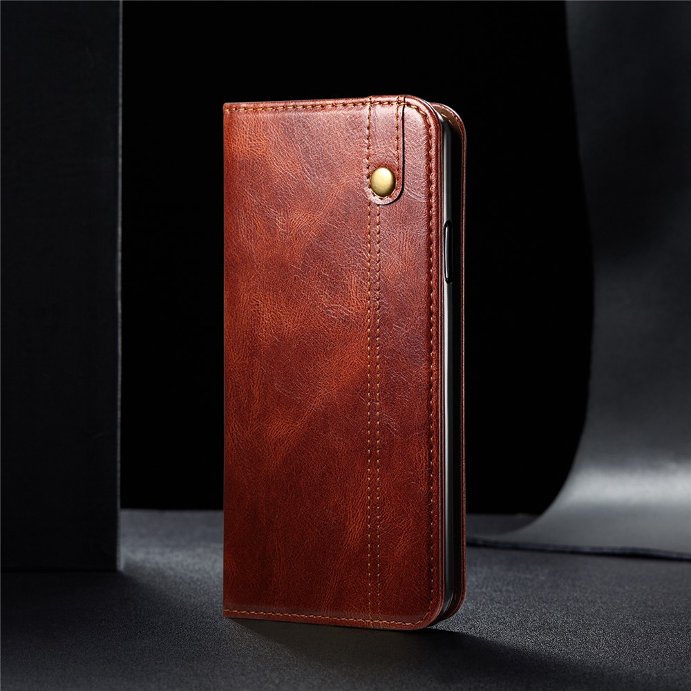 Oil Wax Surface PU Leather+TPU Wallet Stand Mobile Phone Cover for 	Xiaomi Mi 11 - Red-11