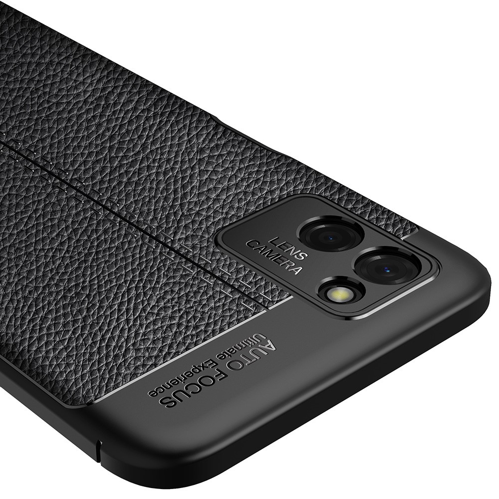 Litchi Texture Soft TPU Protector for Realme V11 5G Mobile Phone Cover Case - Black-5