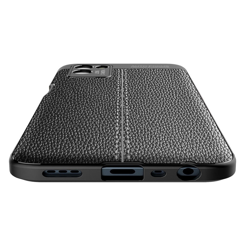Litchi Texture Soft TPU Protector for Realme V11 5G Mobile Phone Cover Case - Black-7