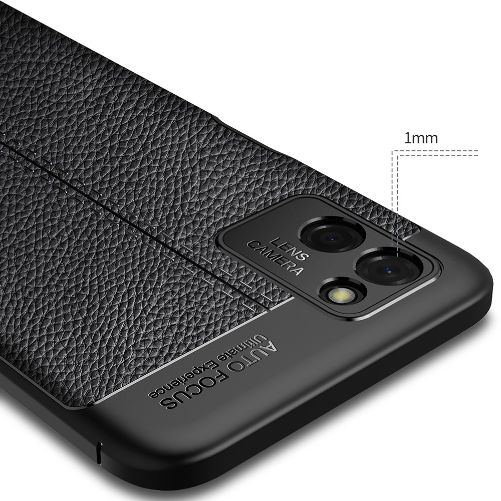 Litchi Texture Soft TPU Protector for Realme V11 5G Mobile Phone Cover Case - Black-9