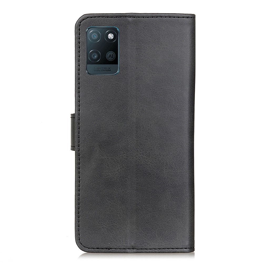 PU Leather Full Protection Phone Stand Shell for Realme V15 5G - Black-8
