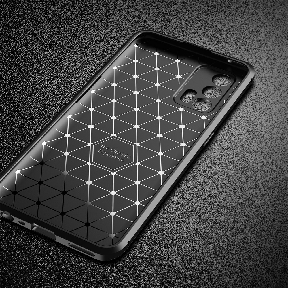 Shock-proof Carbon Fiber Texture Lightweight TPU Phone Case for Realme GT 5G - Black-13