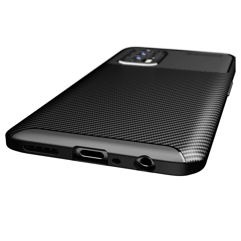 Shock-proof Carbon Fiber Texture Lightweight TPU Phone Case for Realme GT 5G - Black-5