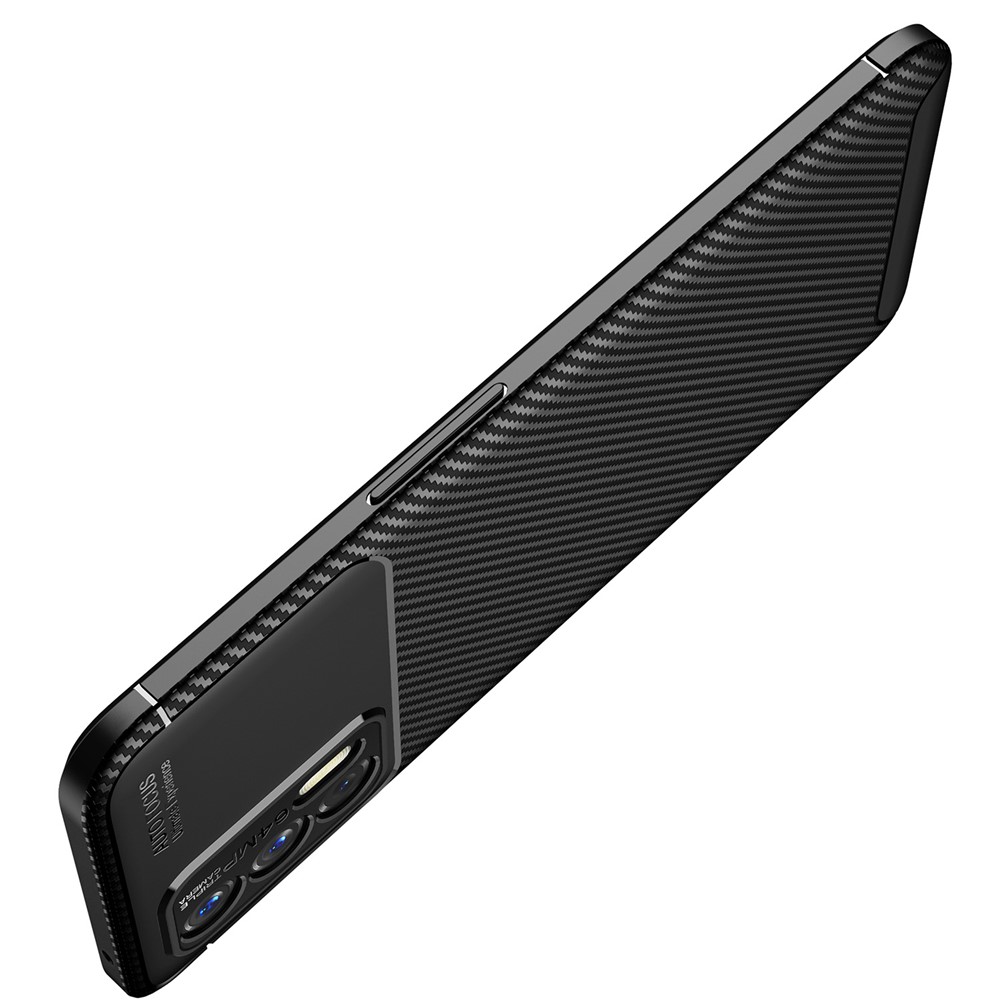 Shock-proof Carbon Fiber Texture Lightweight TPU Phone Case for Realme GT 5G - Black-6