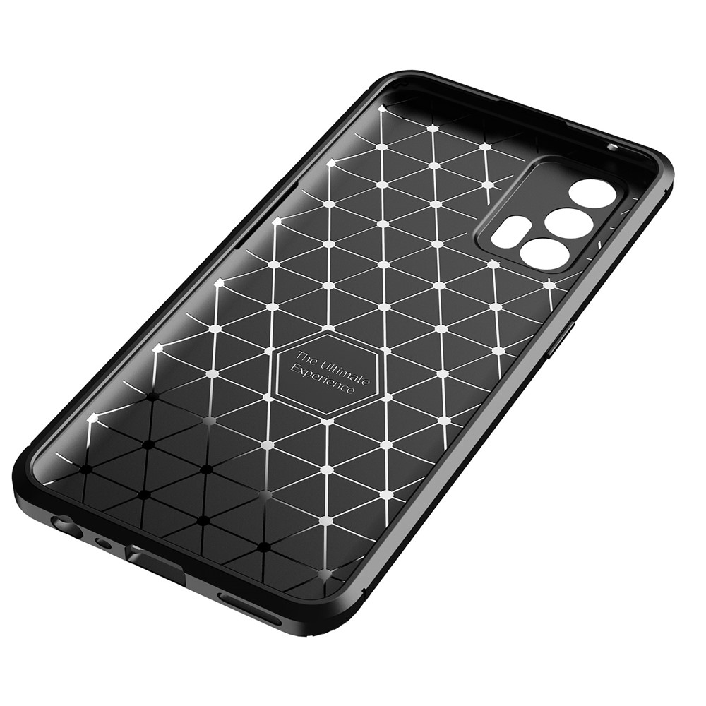 Shock-proof Carbon Fiber Texture Lightweight TPU Phone Case for Realme GT 5G - Black-7