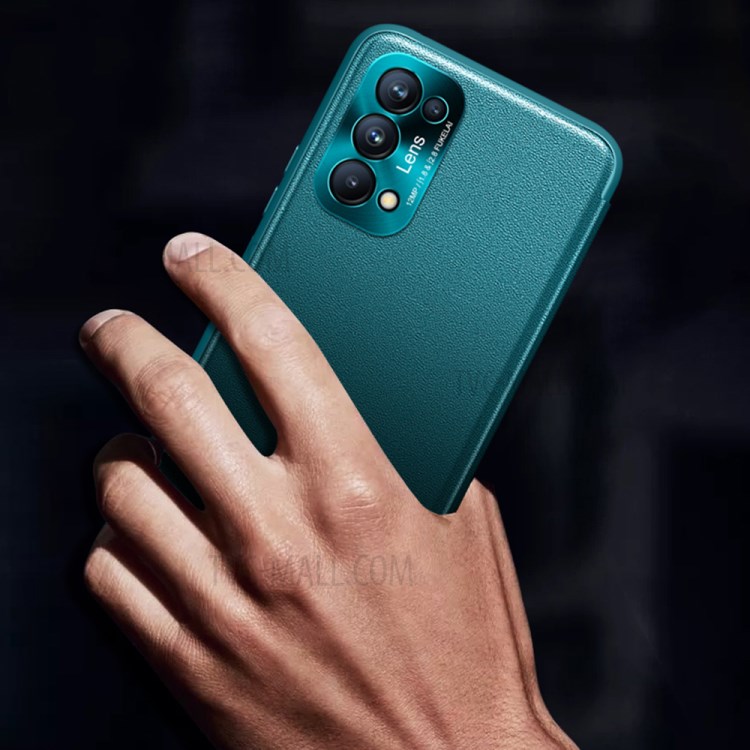 For Oppo Reno5 Pro 5G View Window PU Leather Smart Protective Case - Green-3