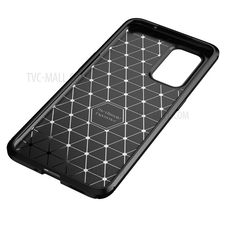 Carbon Fiber Texture Shock-proof Soft TPU Phone Case for Oppo F19 Pro Plus 5G - Black-6