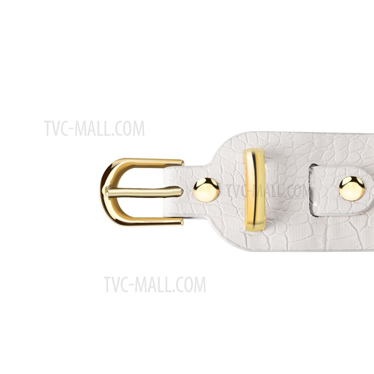 6D Electroplated Crocodile Texture PU Leather Coated TPU Phone Case with Kickstand for vivo S9e - White-12