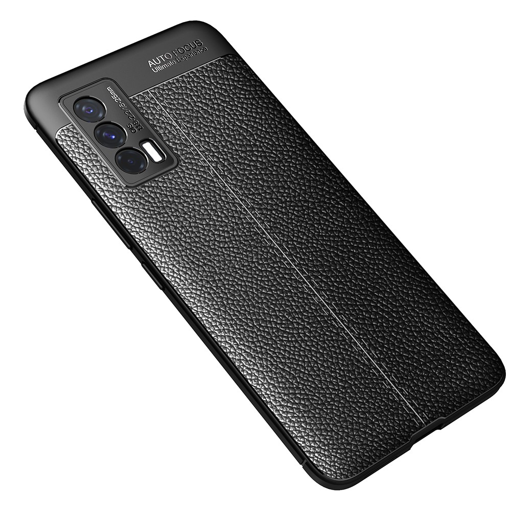 Litchi Texture Soft TPU Phone Case Protective Cover for vivo iQOO Neo5 - Black-2