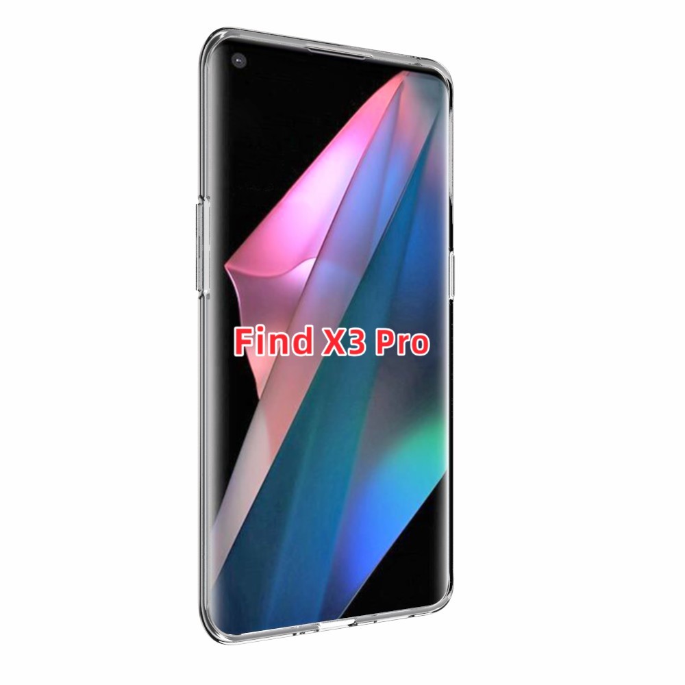 10Pcs/Pack Clear TPU Case with Non-slip Inner for Oppo Find X3 Pro Cover-3