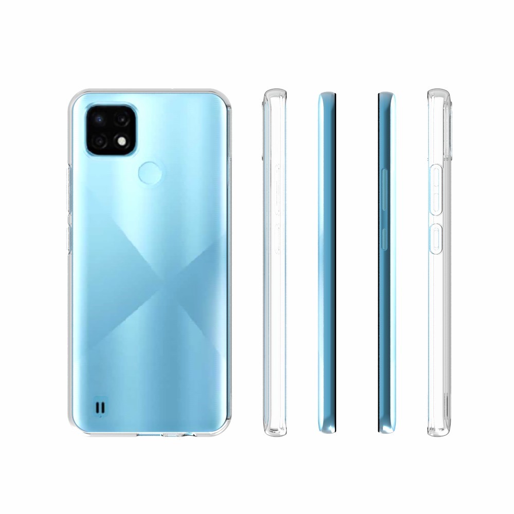 10Pcs/Pack Watermark Resistant Clear TPU Cell Phone Case for Realme C21-10