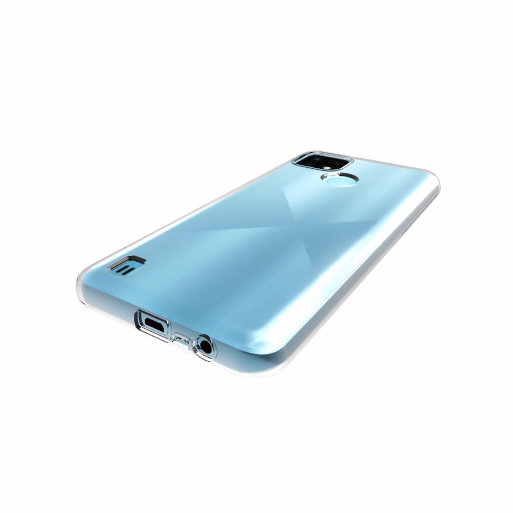 10Pcs/Pack Watermark Resistant Clear TPU Cell Phone Case for Realme C21-5