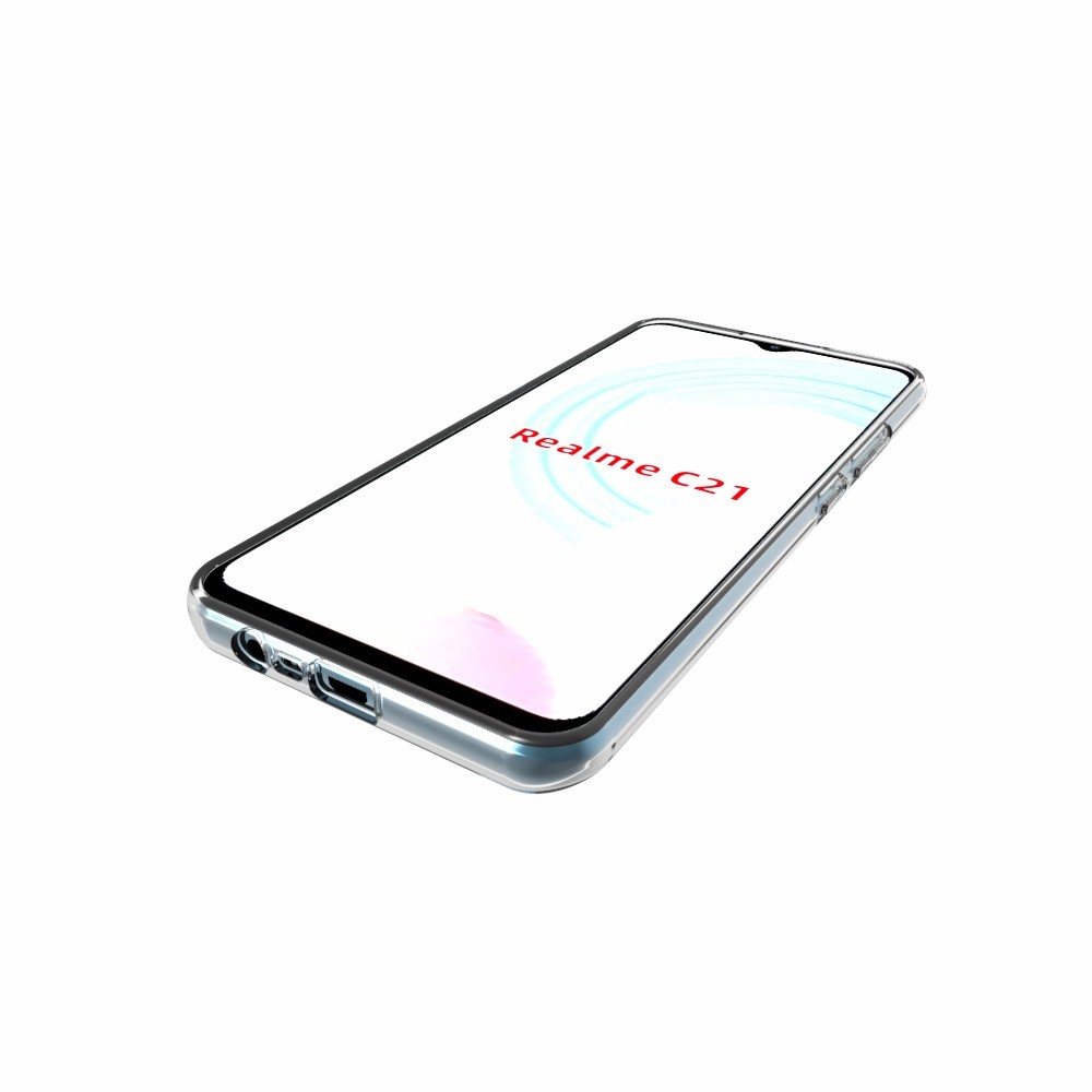 10Pcs/Pack Watermark Resistant Clear TPU Cell Phone Case for Realme C21-6