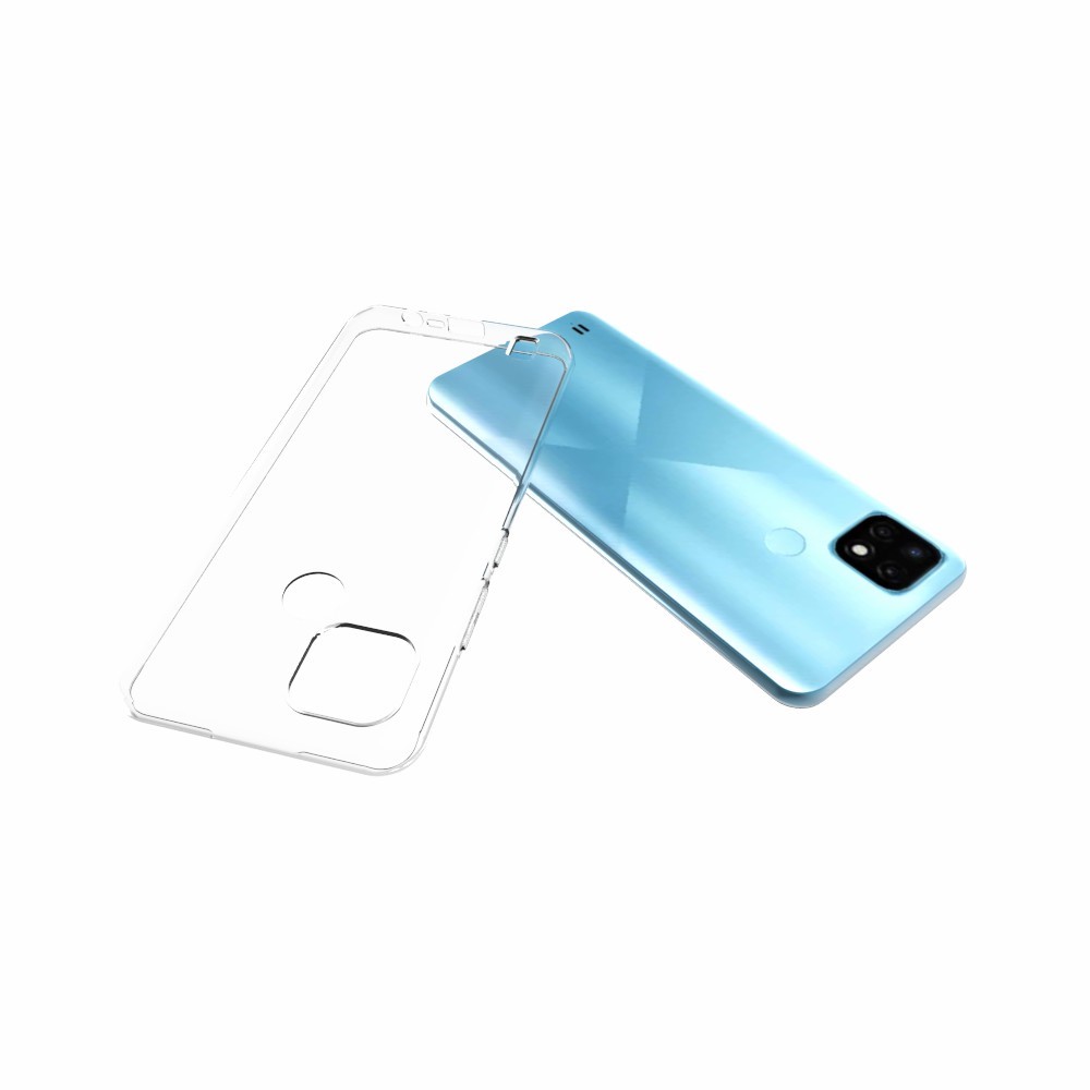 10Pcs/Pack Watermark Resistant Clear TPU Cell Phone Case for Realme C21-8