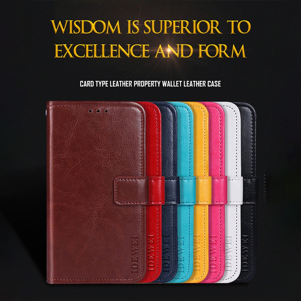 IDEWEI Folio Flip Crazy Horse Texture Leather Mobile Casing with Wallet Stand for Oppo Find X3 Neo - Brown-11