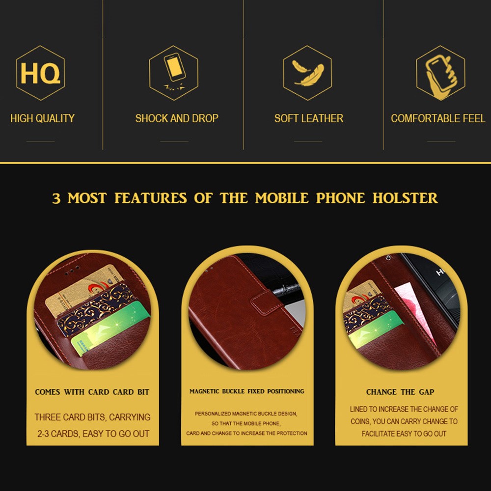 IDEWEI Folio Flip Crazy Horse Texture Leather Mobile Casing with Wallet Stand for Oppo Find X3 Neo - Brown-12
