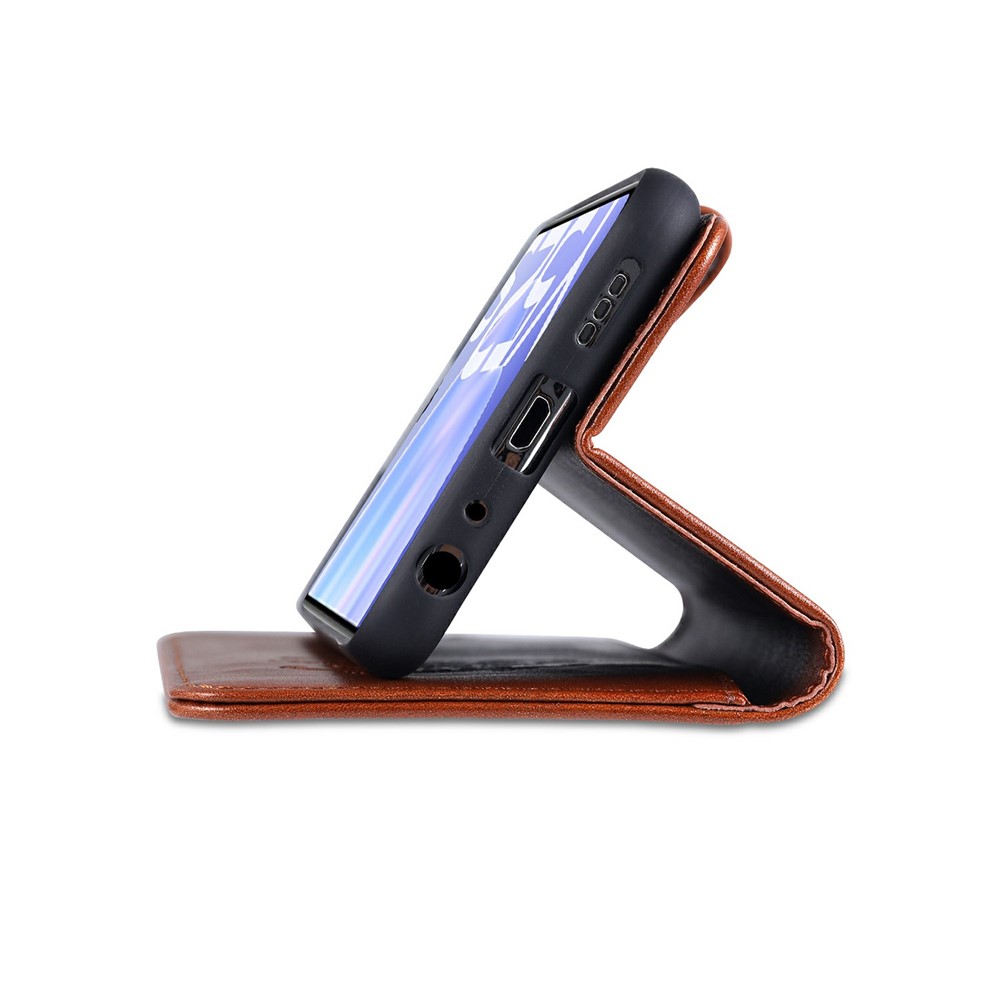 AZNS Wallet Leather Phone Case for vivo Y52s - Brown-11