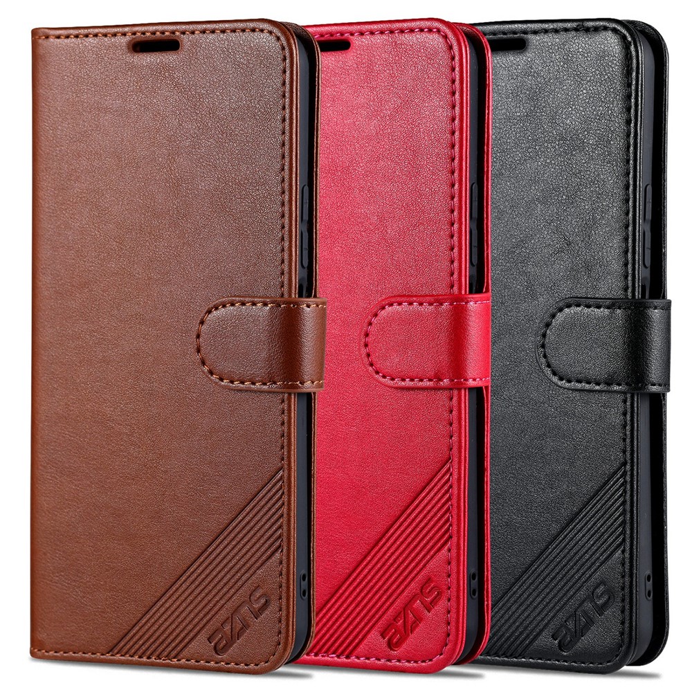 AZNS Wallet Leather Phone Case for vivo Y52s - Brown-13
