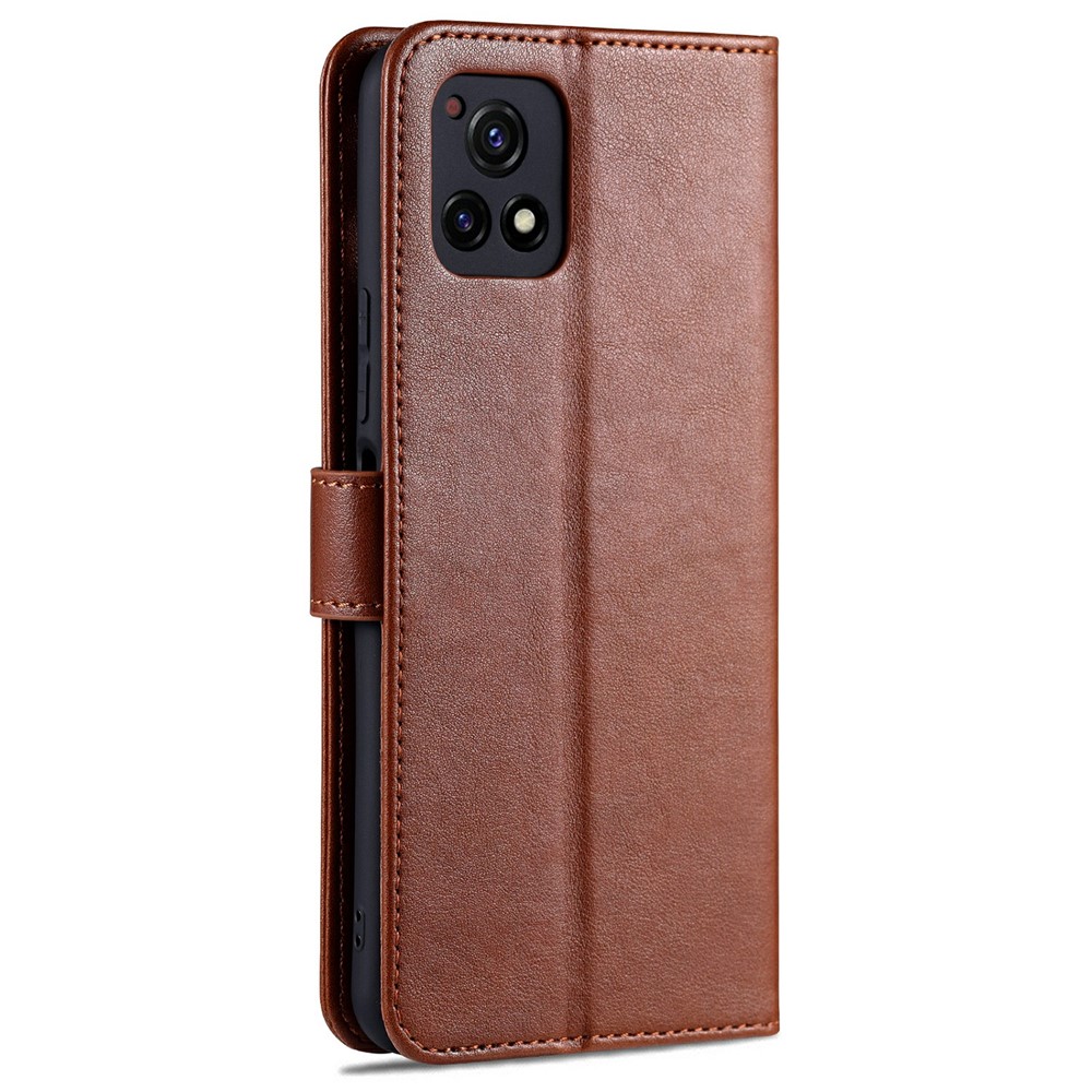 AZNS Wallet Leather Phone Case for vivo Y52s - Brown-3