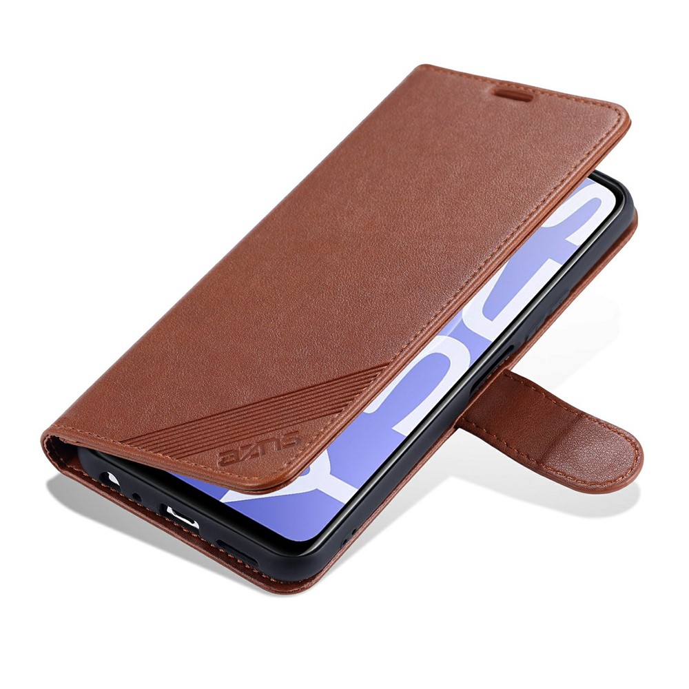 AZNS Wallet Leather Phone Case for vivo Y52s - Brown-4