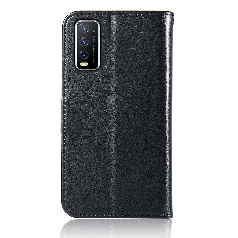 Imprinted Windchime Owl Leather Wallet Case for vivo Y20s/Y20/Y20i/Y12s/Y11s/Y30 (China) - Black-3