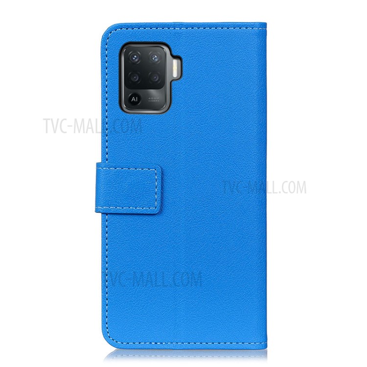 Wallet Leather Stand Case for OPPO A94/F19 Pro - Blue-5