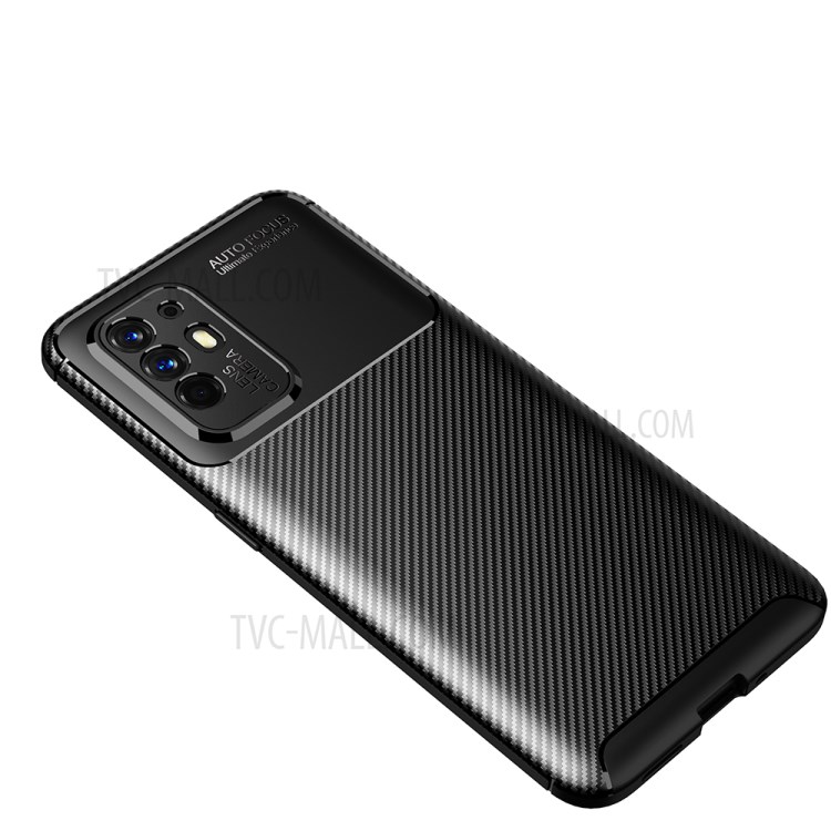 Carbon Fiber Texture Precise Cut-Out TPU Phone Protector Cover for Oppo F19 Pro+ 5G - Black-2