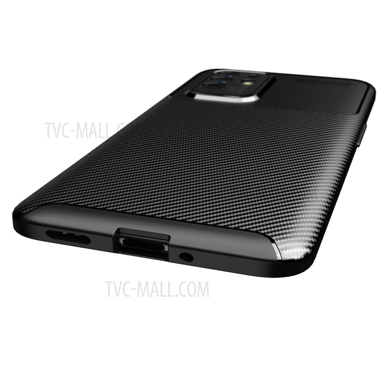 Carbon Fiber Texture Precise Cut-Out TPU Phone Protector Cover for Oppo F19 Pro+ 5G - Black-3